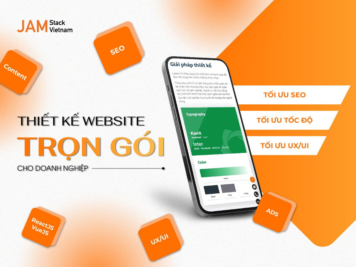 Giải pháp thiết kế website ứng dụng công nghệ hiện đại của JAMstack Vietnam